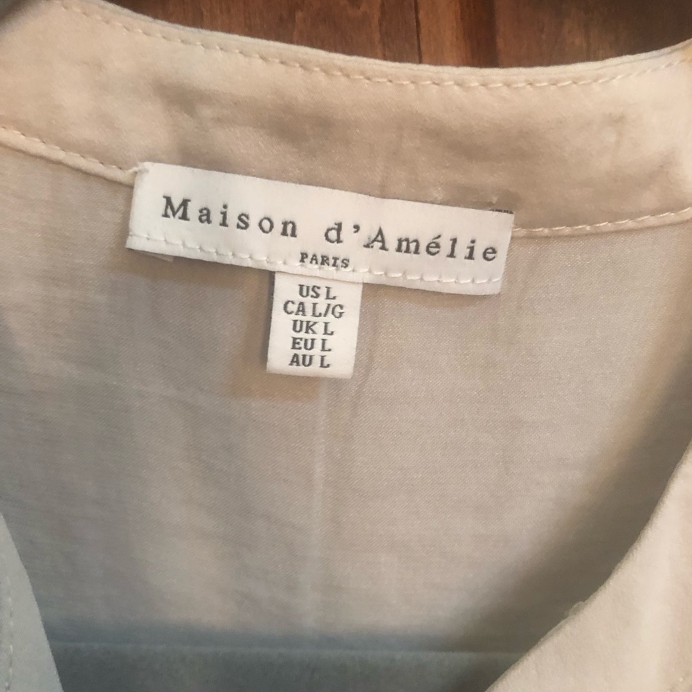 Cream long sleeve top